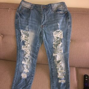 Blue Asphalt light washed boyfriend jeans